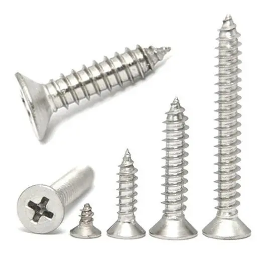 Tornillo de cabeza plana phillips (Cruz)