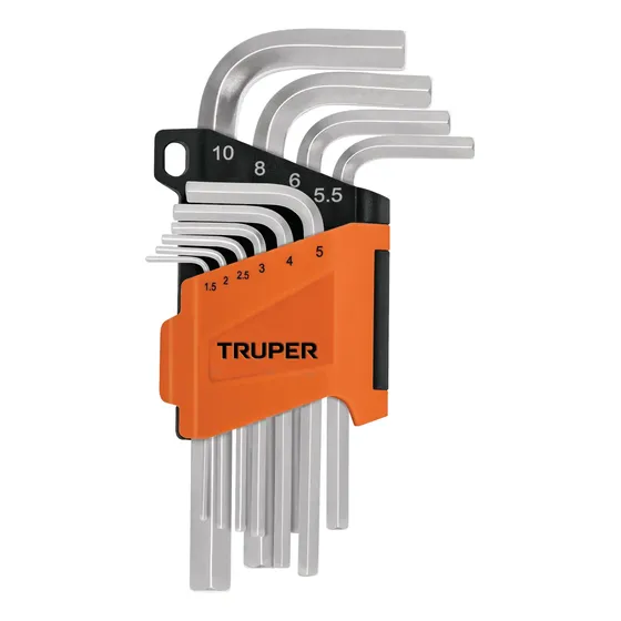 Llave Allen Truper All-10m Acero 10 Pzas
