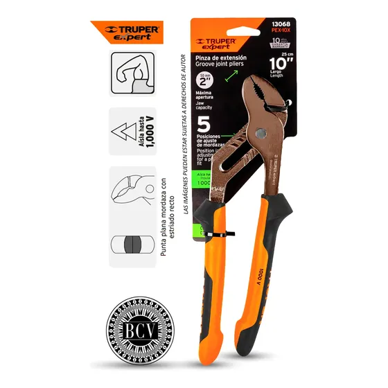 Alicate De Extensión 1000v De 10 Truper 13068 Comfort Grip
