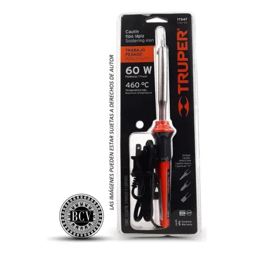 Cautín Tipo Lápiz De 60w Truper 17547 Cau-60 Incluye 3puntas