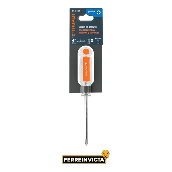 Destornillador De Estria 1/4 X4 Ph2 Truper