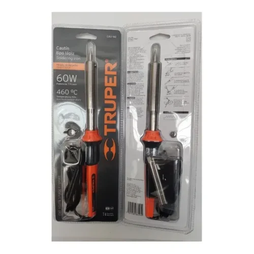 Cautín Tipo Lápiz 60w Incluye 3ptas Cód.17547 Truper