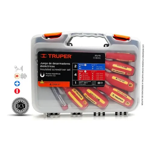 Juego De 6 Destornilladores Dieléctricos Truper 14196