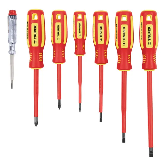 Juego 6 Destornilladores Aislados 1000v Marca Truper