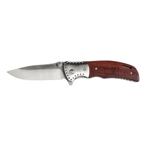 Navaja Abatible 4-3/4  Mango De Madera, Truper