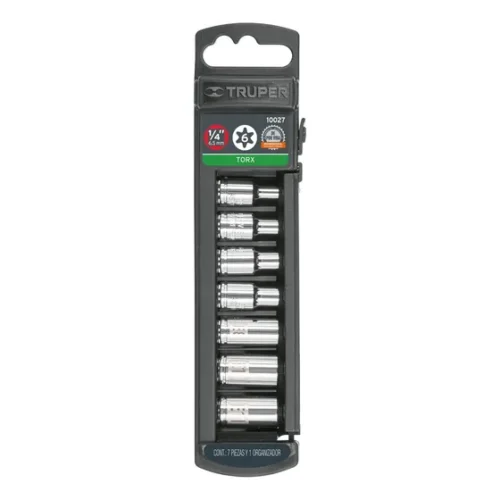 Juego Truper Dados Torx  1/4 , 7pzas, Jdth-1/4×7