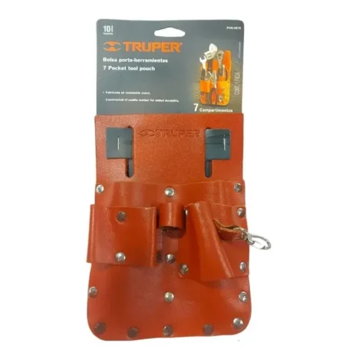 Porta Herramienta De Cuero Truper 7 Compartimiento