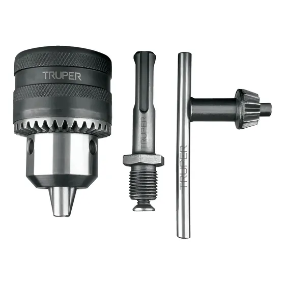 Mandril Truper Para Taladro 1/2 , Llave Y Adaptador Sds Plus