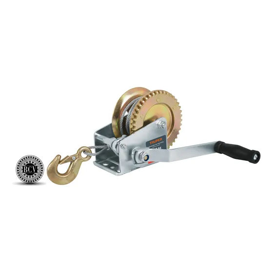 Winche Malacate De Manivela 650kg Con Guaya Truper 14720