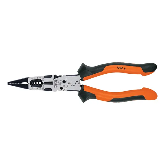 Alicate Truper Expert,multiuso De 8puLG, Punta Larga,pmu-8px