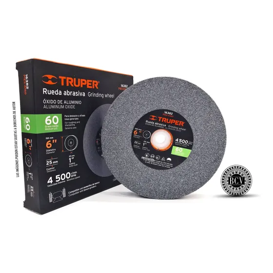 Piedra Para Esmeril Banco 6x1 Óxido De Aluminio Truper 16382