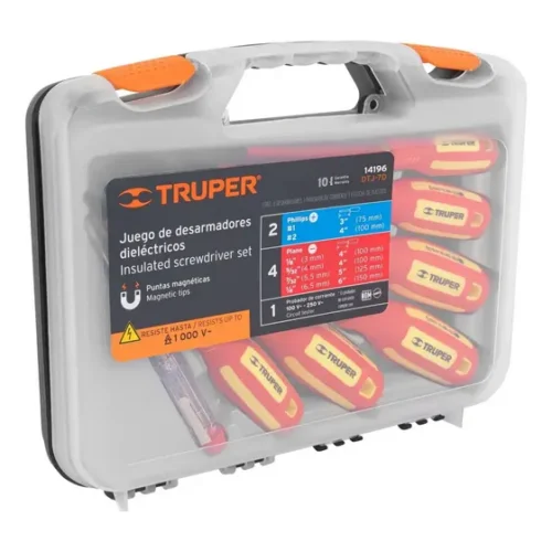 Juego De 7 Destornilladores Dieléctricos Cod. 14196 Truper