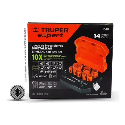 Juego De 11 Sierra Copas Bimetálicas 14 Piezas Truper 15411