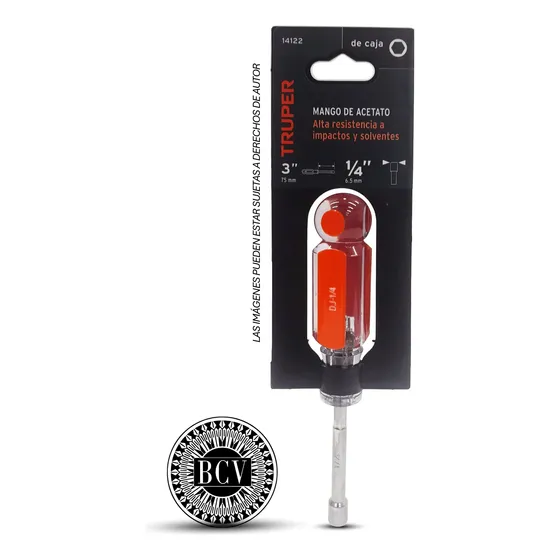 Destornillador De Copa 1/4 Truper 14122 Dj-1/4 Mango Acetato